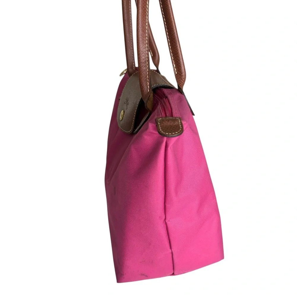 Longchamp Le Pliage Pink Nylon Leather Details Shoulder Bag Tote Bag - Picture 9 of 17